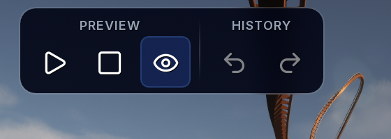 the Coaster Studio toolbar in Unreal Engine 5